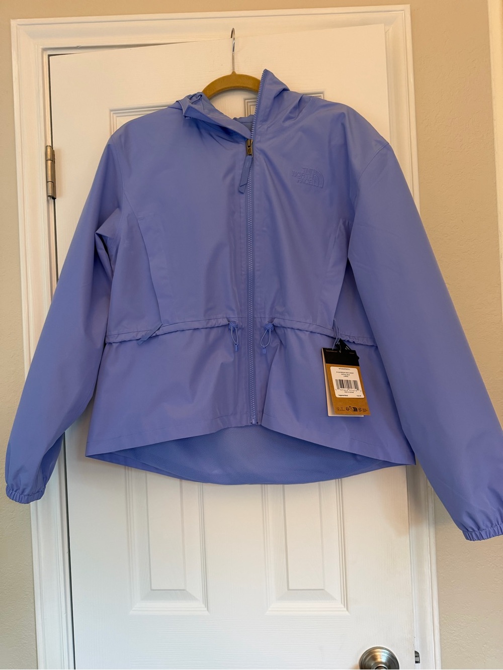 NWT: The North Face Lilac/Blue Hooded Daybreak Rain Jacket